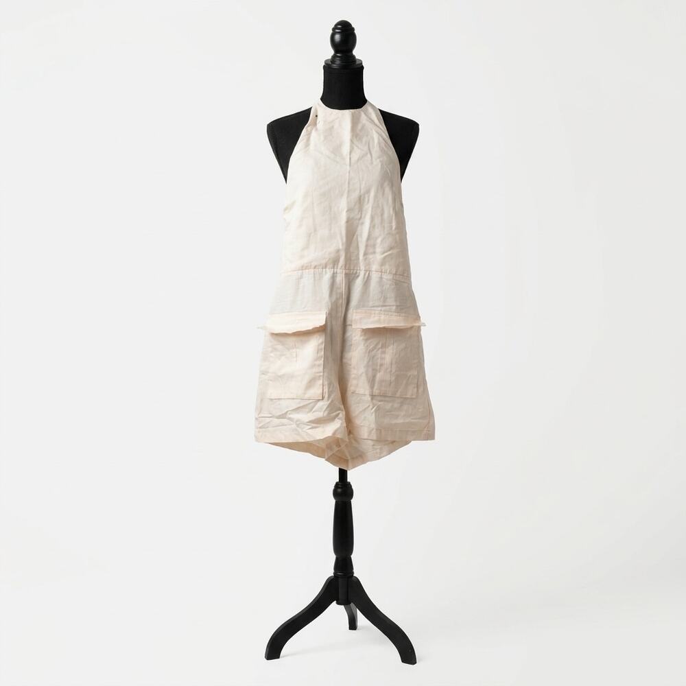 Zara Halter Romper Medium Beige